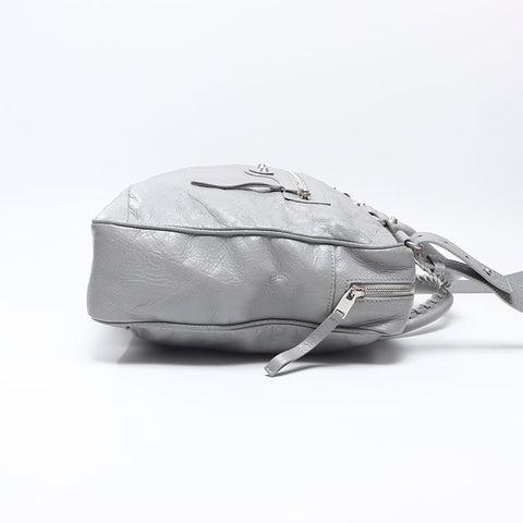 バレンシアガ BALENCIAGA レザー メッセンジャーバッグ 2way ショルダーバッグ グレー WS14514