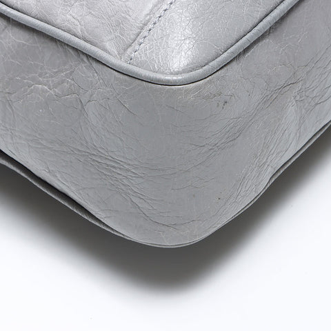 BALENCIAGA Leather messenger bag 2way Shoulder Bag gray WS14514
