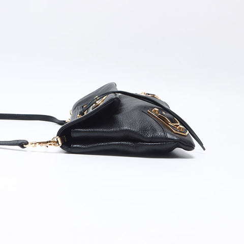 バレンシアガ BALENCIAGA エンベロープ レザー ショルダーバッグ ブラック WS14515