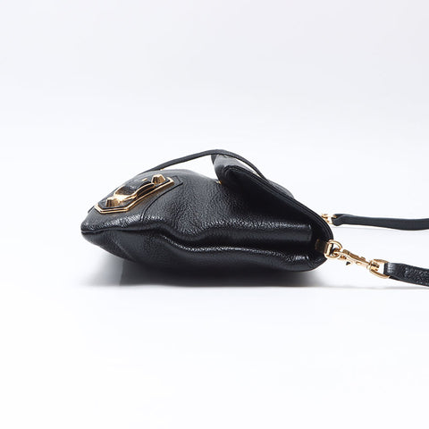 バレンシアガ BALENCIAGA エンベロープ レザー ショルダーバッグ ブラック WS14515