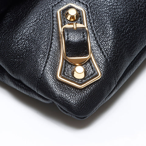 バレンシアガ BALENCIAGA エンベロープ レザー ショルダーバッグ ブラック WS14515