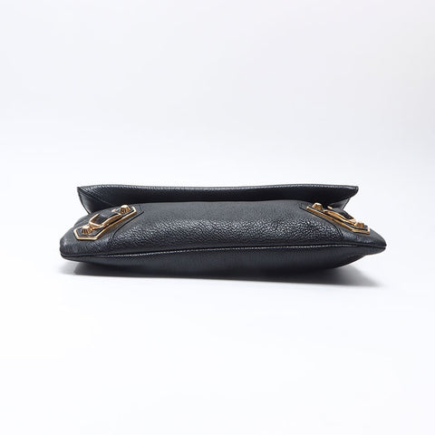 バレンシアガ BALENCIAGA エンベロープ レザー ショルダーバッグ ブラック WS14515