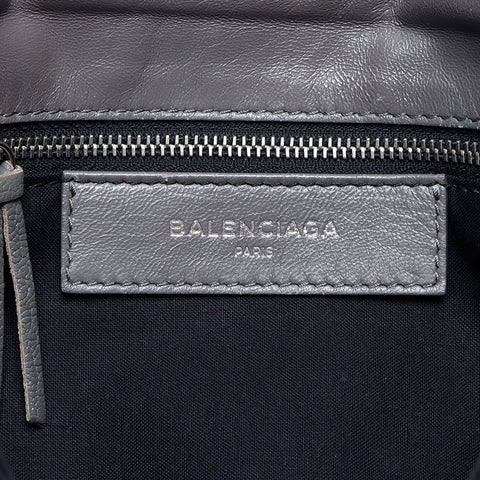 BALENCIAGA Envelope Leather Shoulder Bag gray WS14516