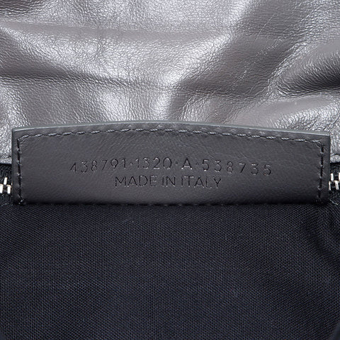 BALENCIAGA Envelope Leather Shoulder Bag gray WS14516