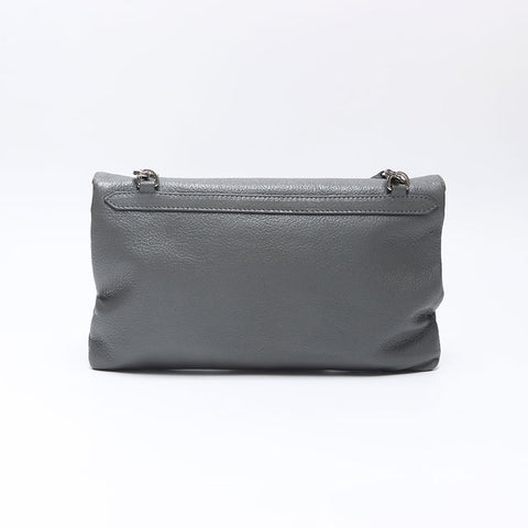 BALENCIAGA Envelope Leather Shoulder Bag gray WS14516