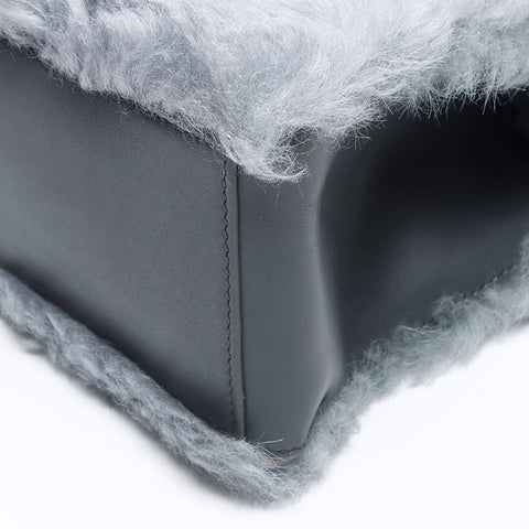 BALENCIAGA 2way Sheepfur Handbag gray WS14519