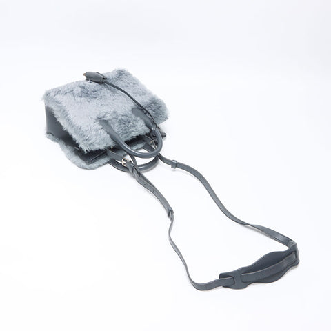 BALENCIAGA 2way Sheepfur Handbag gray WS14519