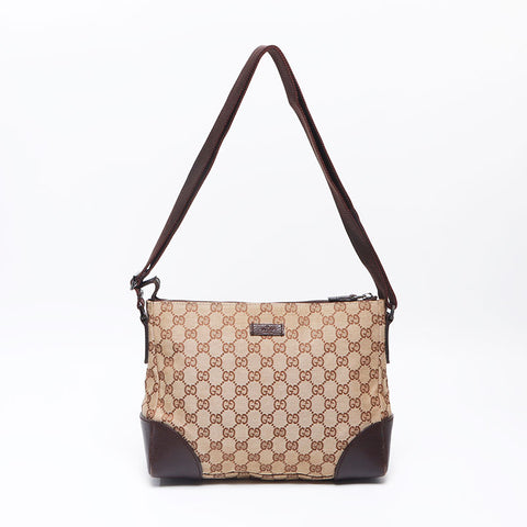 GUCCI GG canvas Shoulder Bag Brown WS14520