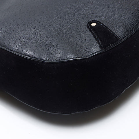 Salvatore Ferragamo Gancini Suede Tote Bag black WS14522