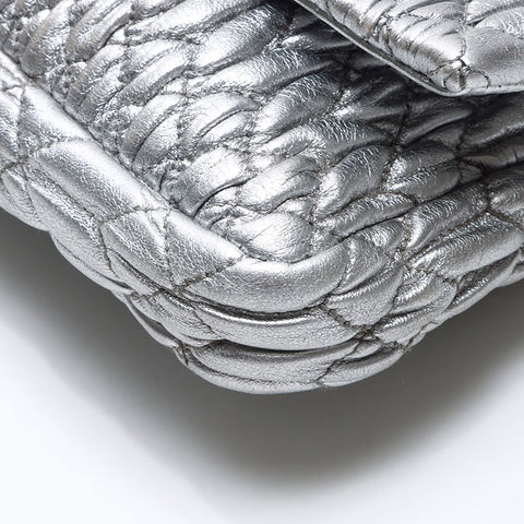 Miu Miu Matelasse Crystal 2way Shoulder Bag Silver WS14525