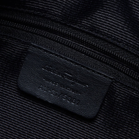 Salvatore Ferragamo Gancini canvas Shoulder Bag black WS14526