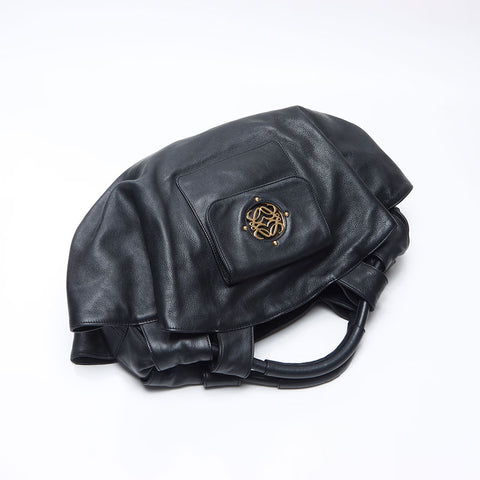 LOEWE Nappa Aire Large Leather Anagram Handbag black WS14527