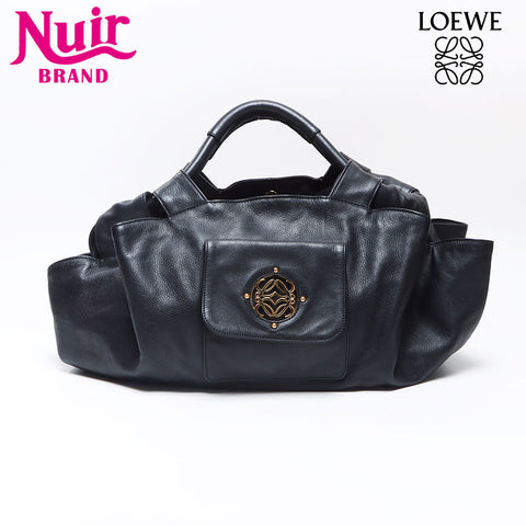 LOEWE Nappa Aire Large Leather Anagram Handbag black WS14527