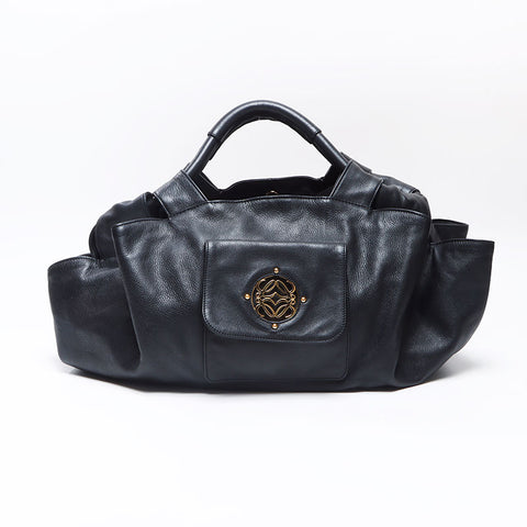 LOEWE Nappa Aire Large Leather Anagram Handbag black WS14527