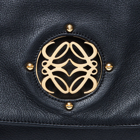 LOEWE Nappa Aire Large Leather Anagram Handbag black WS14527