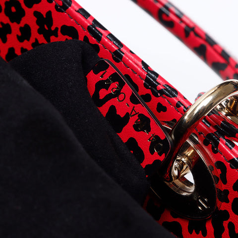 Christian Dior 豹纹 2way Lady Dior 手提包 粉色 WS14528