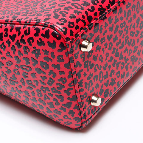 Christian Dior Leopard Pattern 2way Lady Dior Handbag pink WS14528