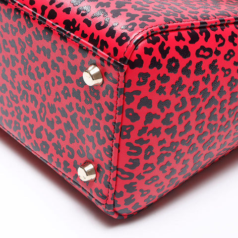 Christian Dior Leopard Pattern 2way Lady Dior Handbag pink WS14528