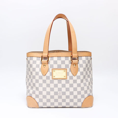 LOUIS VUITTON 2009 Hampstead PM Damier Tote Bag white WS14529