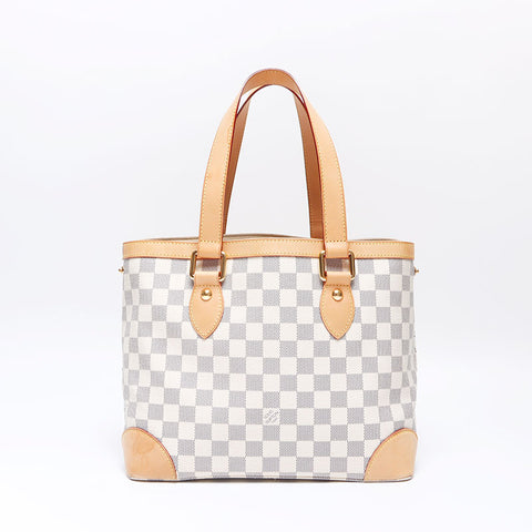 LOUIS VUITTON 2009 Hampstead PM Damier Tote Bag white WS14529
