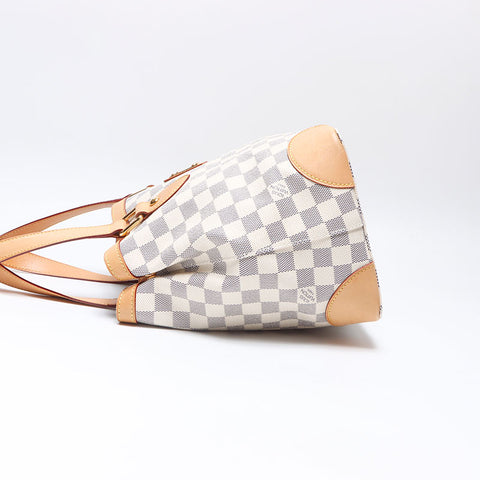 LOUIS VUITTON 2009 Hampstead PM Damier Tote Bag white WS14529