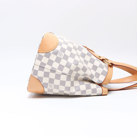 LOUIS VUITTON 2009 Hampstead PM Damier Tote Bag white WS14529