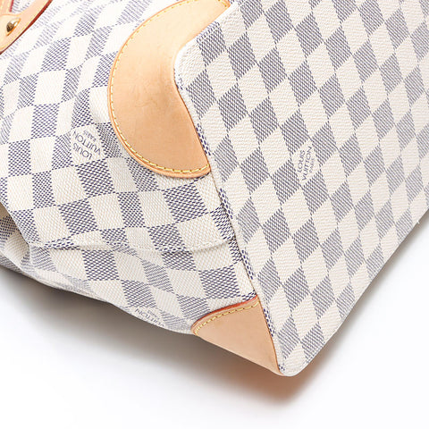 LOUIS VUITTON 2009 Hampstead PM Damier Tote Bag white WS14529