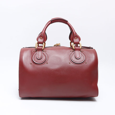 Chloe Paddington Leather Boston bag Brown WS14531