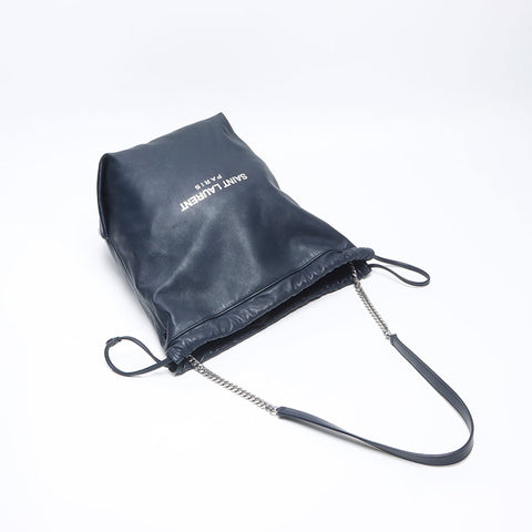 YVES SAINT LAURENT 2way pouch with logo Shoulder Bag Navy WS14533