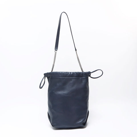 YVES SAINT LAURENT 2way 徽标袋 单肩包 海军蓝 WS14533