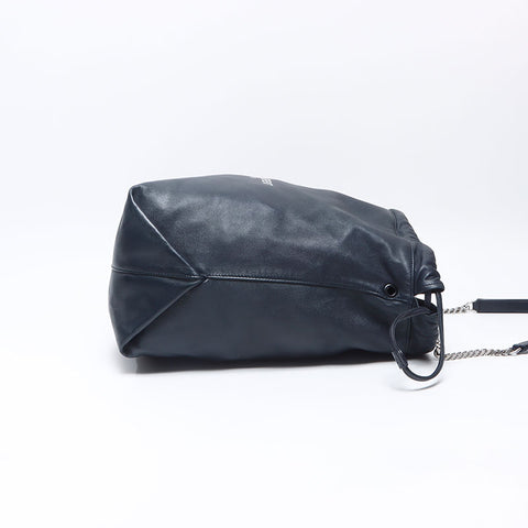 YVES SAINT LAURENT 2way pouch with logo Shoulder Bag Navy WS14533
