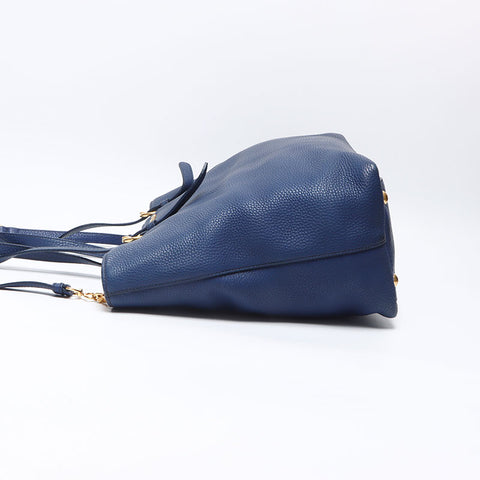 Miu Miu leather Tote Bag Navy WS14534