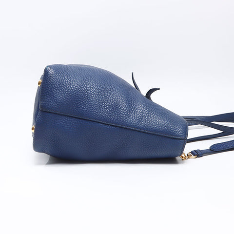 Miu Miu leather Tote Bag Navy WS14534