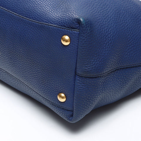 Miu Miu leather Tote Bag Navy WS14534