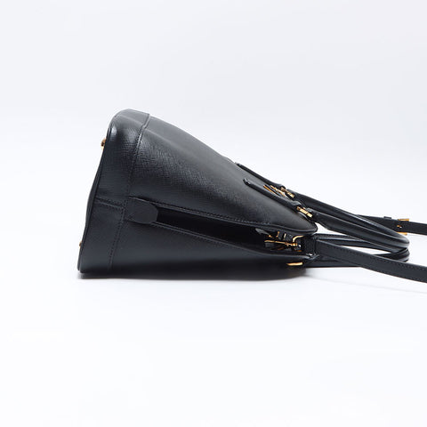 PRADA Saffiano 2way Handbag black WS14536