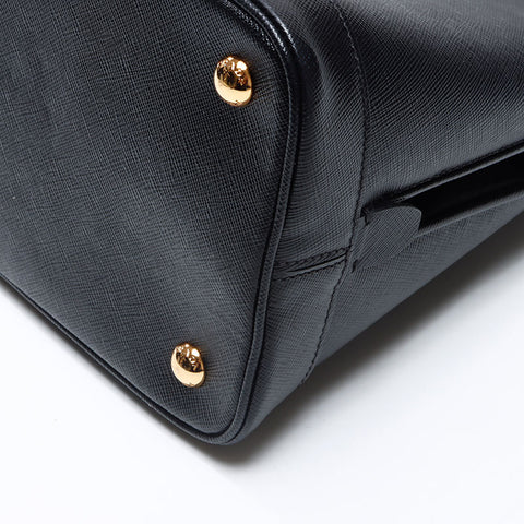 PRADA Saffiano 2way Handbag black WS14536