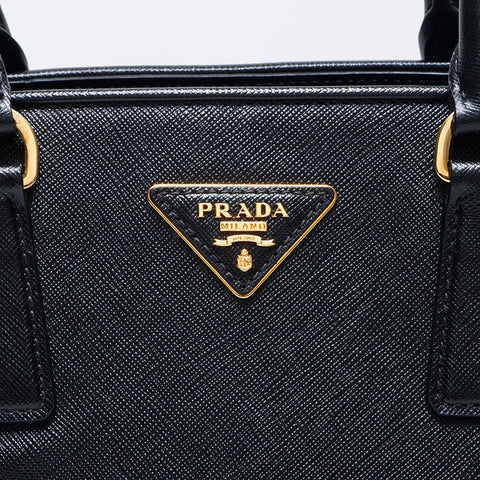 PRADA Saffiano 2way Handbag black WS14536