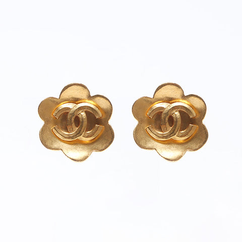CHANEL 1998 COCO Mark Earring gold WS14543