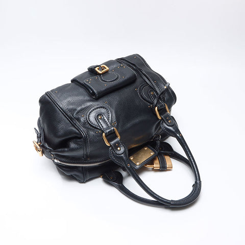 Chloe Leather Paddington Shoulder Bag black WS14546