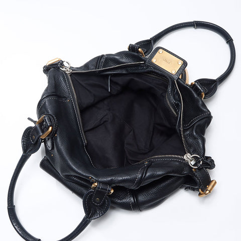 Chloe Leather Paddington Shoulder Bag black WS14546