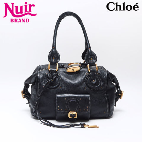 Chloe Leather Paddington Shoulder Bag black WS14546