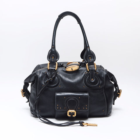 Chloe Leather Paddington Shoulder Bag black WS14546