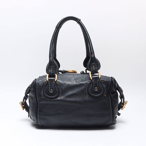 Chloe Leather Paddington Shoulder Bag black WS14546