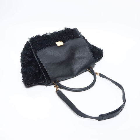 CELINE Trapeze Leather Boa 2024-2025 Shoulder Bag black WS14547