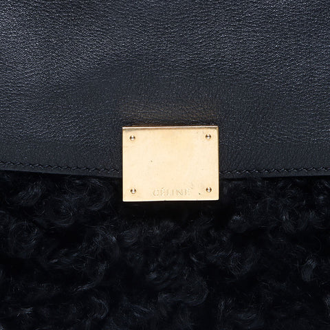 CELINE Trapez Leder Boa 2024-2025 Umhängetasche schwarz WS14547