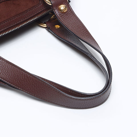 CELINE suede Shoulder Bag Brown WS14549