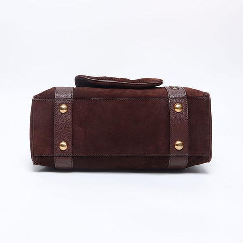 CELINE suede Shoulder Bag Brown WS14549