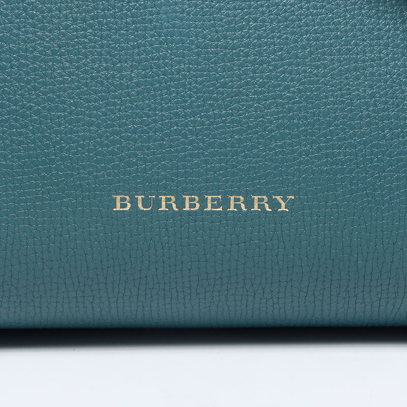 極美品 バーバリー BURBERRY 2way ノバチェック ハンドバッグ グリーン