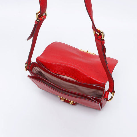 Miu Miu 2way Madras Shoulder Bag Shoulder Bag Red WS14552