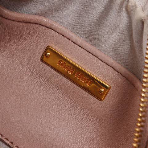 Miu Miu Matelasse mini pochette Sac à main beige WS14553